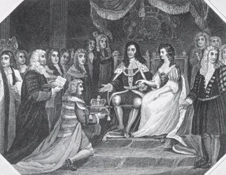オレンジとメアリー2世のウィリアム3世（1650-1702）への権利章典の提示（1662-94）